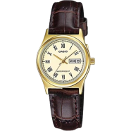 Casio - Watch Analogue Display And Strap Ltp, Brown Band image