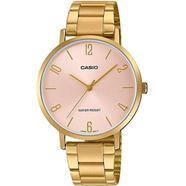 Casio Watch For Women Analog Stainless Steel Band Gold and Pink - LTP-VT01G-4BUDF icon
