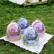 Cat Carrying Bag Space Pet Backpack Breathable Portable Transparent Backpack Puppy Dog Transport Carrier Space Capsule Bag Pets image