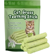 Cat Grass 10pcs Teething Stick with Chicken Flavor for Hairball Removal - (50g) icon