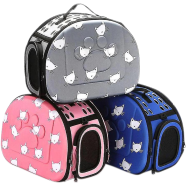 Cat Pattern Dog Carrier Bag Portable Cats Handbag Foldable Travel Bag Puppy Carrying Shoulder Pet Bags image