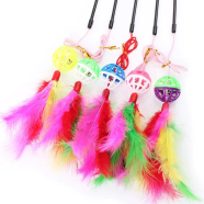 Cat Toy Interactive Feather Bell Cat Teaser Toy image