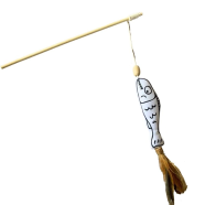 Cat Wand Teaser Interactive Toy with Feather Tail Play Toy for Cats image