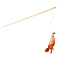 Cat Wand Teaser Interactive Toy with Retractable Feather Cone Play Toy for Cats image