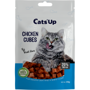 Cats’up Dry Cat Treat Chicken Cubes For Healthy Skin and A Shiny Coat 30 gm image