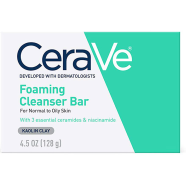 CeraVe Foaming Cleanser Bar Normal To Oily Skin 128 gm image