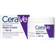 CeraVe Skin Renewing Night Cream Niacinamide, Peptide Complex and Hyaluronic Acid Moisturizer for Face - 48 gm image