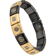 Ceramic Gold Tungsten Magnetic Therapy Bracelet 074 image