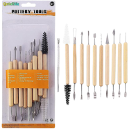 Ceramic Wooden Handle Professional Tools Kit for Clay Pottery Sculpting image