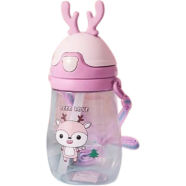 Children'S Cartoon Straw With Handheld Teapot For Elementary School Students Water Absorbent Fall Protection 450ml Number Plastic Kids Water Bottle / Mom Pot -1pcs image