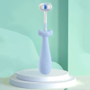 Children's Three-Sided Toothbrush With Soft Hair And Non-Slip Handle 1Pcs image