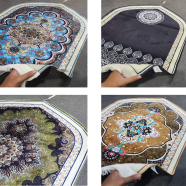 China 3D Print Velvet Fabric Jaynamaz - Any Color And Design image