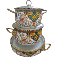 Chinese Style Soup Pot Enamel Pot Set 3 Pcs image