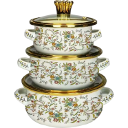 Chinese Style Soup Pot Enamel Pot Set 3 Pcs image