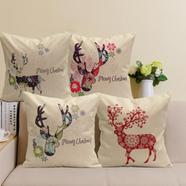 Christmas Elk Bedding Deer Cotton Linen Throw Pillow Case Cushion Cover Home Decor Style A - D - 45 CM