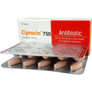 Ciprocin 750 mg Tablet 10's Strip icon