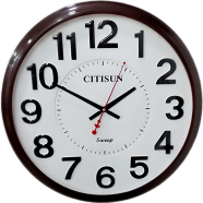 Citisun Analog Wall Clock Round Shape Coffee Citisun 4/7 image