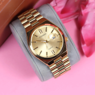 Citizen Automatic Date Analogue Dial Stainless Steel Golden and Silver Chain Watch for Man image