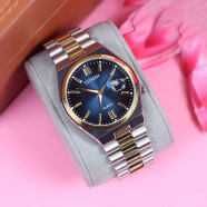 Citizen Automatic Date Analogue Dial Stainless Steel Golden and Silver Chain Watch for Man image