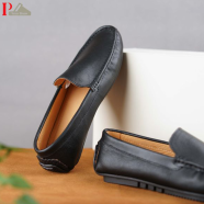 Pa-Your Shoe Classic Black Genuine Leather Driving Loafer image