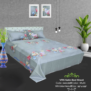 Classical Hometex Vra Satin Print Bed Sheet image