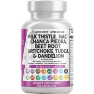 Clean Nutraceuticals Milk Thistle NAC Chanca Piedra Beet Root Artichoke Dandelion Root - Liver Cleanse Detox and Repair Supplement Plus TUDCA Choline and Ginger 60 Count image