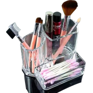 Clear Acrylic Makeup Organizer – Brush Holder and Lipstick Storage Box image