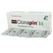 Clonapin 0.5 mg Tablet 10's strip image