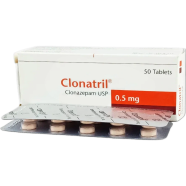 Clonatril 0.5 mg Tablet 10's strip icon