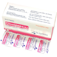 Clonipres 0.1 mg Tablet 10's Strip image