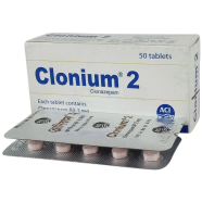 Clonium 2mg Tablet 10's Strip icon