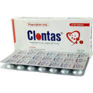 Clontas 75 mg 75 mg Tablet 21's Strip image