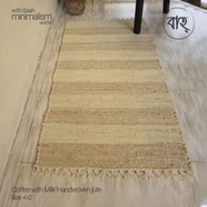 Coffee With Milk Handwoven Jute Rug 4′x2′ icon