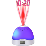 Colorful Projection Clock Star Sky Night Light image