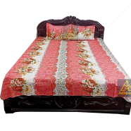 Combined Double King Size Bedsheet Set 7.5x8.5 Ft With Pillow Covers image