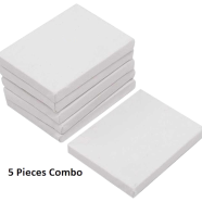Combo of 12/12 Inches Drawing Canvas White - 5 Pcs 