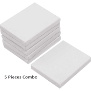 Combo of 8/10 Inches Drawing Canvas White - 5 Pcs 