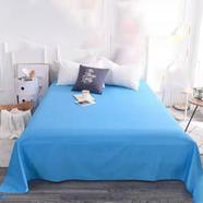 Comfort House Sky Blue Colour King Size Bed Sheet With Pillow Cover image