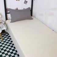 Comfort House White Colour Single Size Bed Sheet For Hostel image