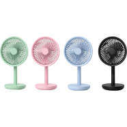 Compact Portable Table Fan – 1200mAh Battery, 4-Speed Silent Cooling Fan