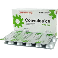 Convules CR 500 mg Tablet 10's Strip image