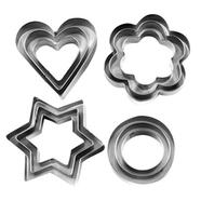 Cookie Cutter 12 Pcs - Silver