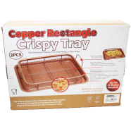 Copper Crisper Non-Stick Oven Baking Tray With Crisping Basket, 2 Piece Set image