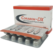 Corabon-DX 600 mgPlus 400 IU 10's Strip Tablet image