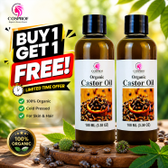 Cosprof Organic Castor Oil For Hair care 100ml (Buy 1 Get 1FREE) image