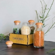 Wooden Salt Holder Set image