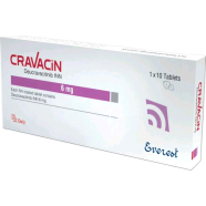 Cravacin 6 mg Tablet 10's strip image