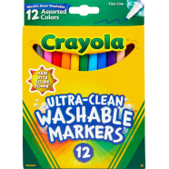Crayola 12 Colors Fine Line Ultra Clean Washable Marker icon