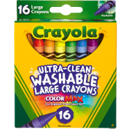 Crayola 16 Colors Ultra Clean Washable Large Crayon image