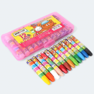Crayons 12 Color Oil Pastels for Children, Student Crayons Painting Material Cartoon icon